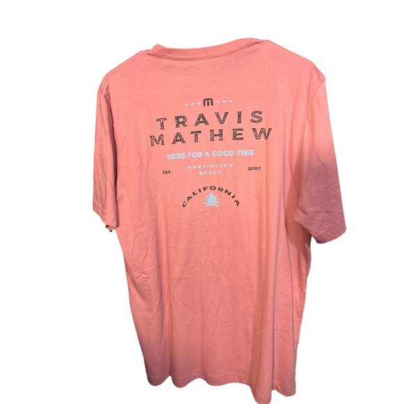 Travis Mathew Mens Graphic T-Shirt Large - Here For A Good Time - Huntington Bea - Picture 4 of 5